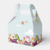 Farbenfrohe Dinosaurier Geburtstagsgeschenk Geschenkschachtel (Rückseite)