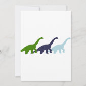 Farbenfrohe Dinosaurier Geburtstagsparty Einladung (Rückseite)