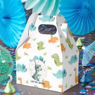 Farbenfrohe Dinosaurier Geburtstagsparty Geschenkschachtel