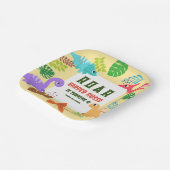 Farbenfrohe Dinosaurier Geburtstagsparty Pappteller (Gewinkelt)