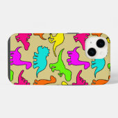 Farbenfrohe Dinosaurier iPhone Hülle (Rückseite (Horizontal))