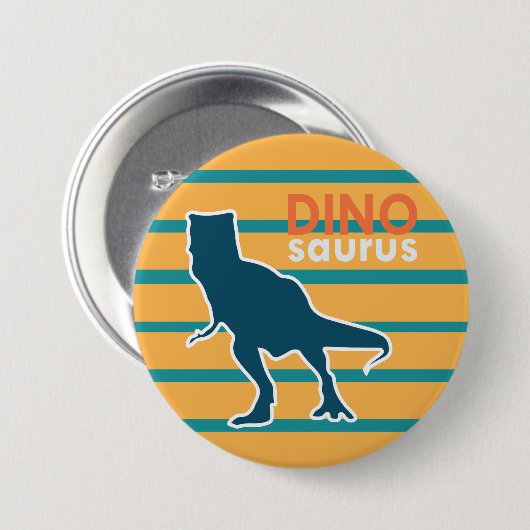 Farbenfrohe Dinosaurier-Jurassin-Tier T-rex Button (Vorne & Hinten)