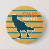 Farbenfrohe Dinosaurier-Jurassin-Tier T-rex Button (Vorderseite)