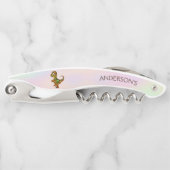 Farbenfrohe Dinosaurier Kellnermesser (Vorderseite)