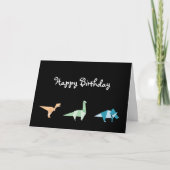 Farbenfrohe Dinosaurier Kinder Happy Birthday Card Karte (Vorderseite)