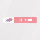 Farbenfrohe Dinosaurier Kinder Personalisierte Lab Etiketten (Design 1)