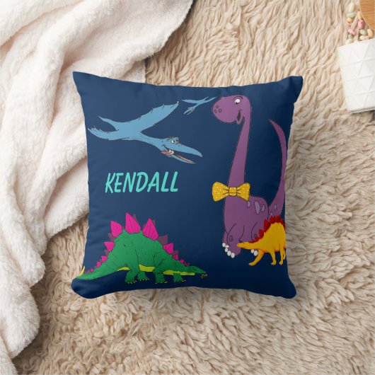 Farbenfrohe Dinosaurier Kindernahrkissen Kissen (Decke)