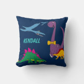 Farbenfrohe Dinosaurier Kindernahrkissen Kissen (Vorderseite)