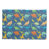 Farbenfrohe Dinosaurier Kissenbezug (Rückseite)
