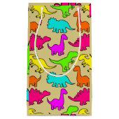 Farbenfrohe Dinosaurier Kleine Geschenktüte (Vorderseite)