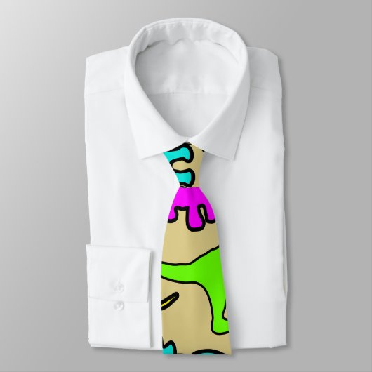 Farbenfrohe Dinosaurier Krawatte (Gebunden)