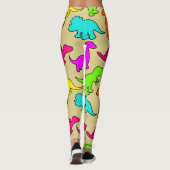 Farbenfrohe Dinosaurier Leggings (Rückseite)