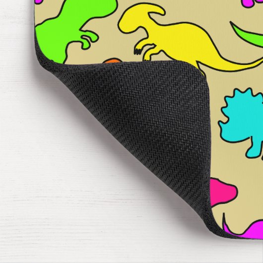 Farbenfrohe Dinosaurier Mousepad (Ecke)