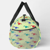 Farbenfrohe Dinosaurier-Muster auf grün Duffle Bag (Rechts)