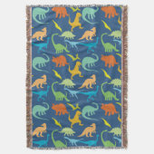 Farbenfrohe Dinosaurier Muster Decke (Vorderseite Vertikal)