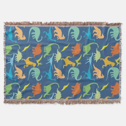 Farbenfrohe Dinosaurier Muster Decke (Vorderseite)