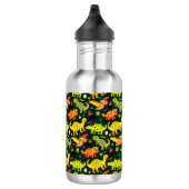 Farbenfrohe Dinosaurier Muster Edelstahlflasche (Rechts)