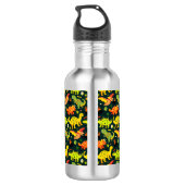 Farbenfrohe Dinosaurier Muster Edelstahlflasche (Rückseite)