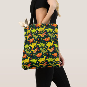 Farbenfrohe Dinosaurier Muster Tasche
