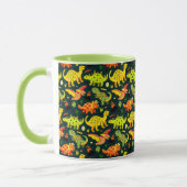 Farbenfrohe Dinosaurier Muster Tasse (Links)