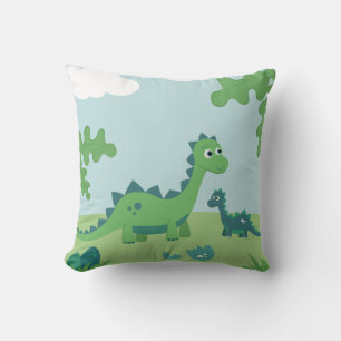 Farbenfrohe Dinosaurier Mutter und Kind Kinder Car Kissen