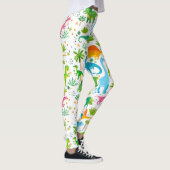 Farbenfrohe Dinosaurier Nahtloses Muster, Dinosaur Leggings (Rechts)