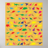 Farbenfrohe Dinosaurier Poster (Vorne)
