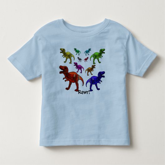 Farbenfrohe Dinosaurier Rawr!T-Shirt Kleinkind T-shirt (Vorderseite)