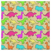 Farbenfrohe Dinosaurier Stoff (Nahaufnahme)