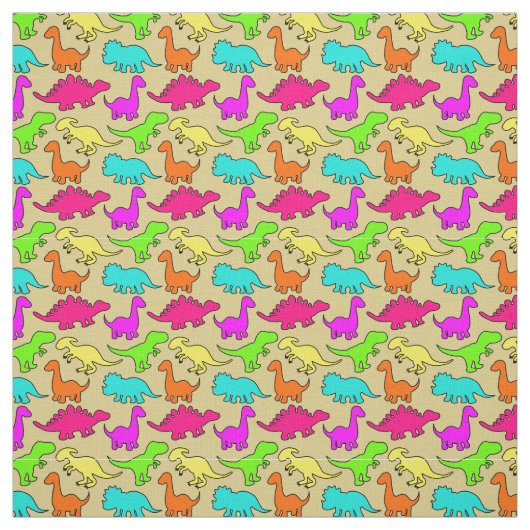 Farbenfrohe Dinosaurier Stoff (Muster)