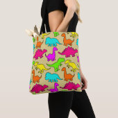 Farbenfrohe Dinosaurier Tasche (Von Nahem)