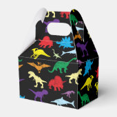 Farbenfrohe Dinosaurier Wasserfarbe Kindergeburtst Geschenkschachtel (Rückseite)