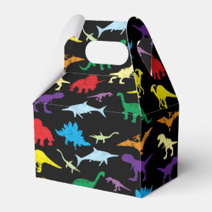 Farbenfrohe Dinosaurier Wasserfarbe Kindergeburtst Geschenkschachtel