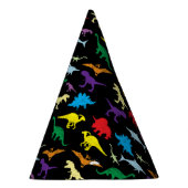 Farbenfrohe Dinosaurier Wasserfarbe Kindergeburtst Partyhütchen (Rechts)