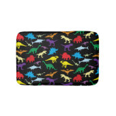 Farbenfrohe Dinosaurier Wasserfarbe Kindermuster Badematte (Vorderseite)