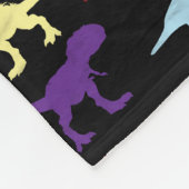Farbenfrohe Dinosaurier Wasserfarbe Kindermuster Fleecedecke (Ecke)
