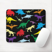 Farbenfrohe Dinosaurier Wasserfarbe Kindermuster Mousepad (Mit Mouse)