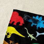 Farbenfrohe Dinosaurier Wasserfarbe Kindermuster Strandtuch (Beispiel)