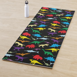 Farbenfrohe Dinosaurier Wasserfarbe Kindermuster Yogamatte
