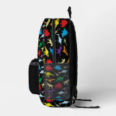Farbenfrohe Dinosaurier Wasserfarbe Kinderschule Bedruckter Rucksack (Rechts)