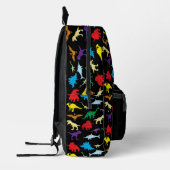 Farbenfrohe Dinosaurier Wasserfarbe Kinderschule Bedruckter Rucksack (Links)