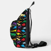 Farbenfrohe Dinosaurier Wasserfarbe Kinderschule Crossbody Bag (Rechts)