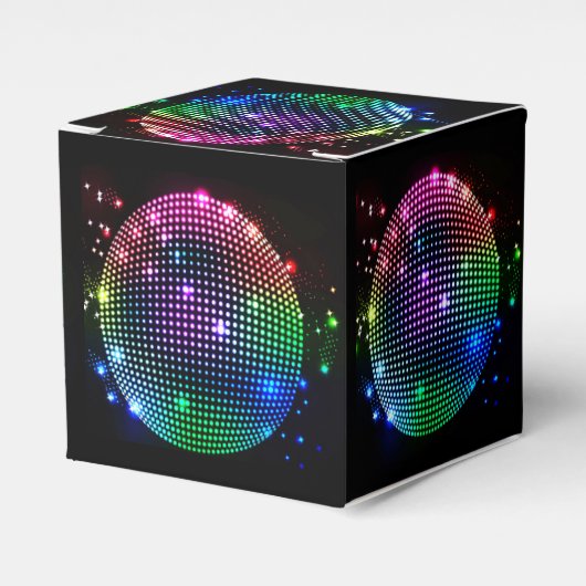 Farbenfrohe Disco Ball - Geschenk/Gastgeschenk Box Geschenkschachtel (Vorderseite)