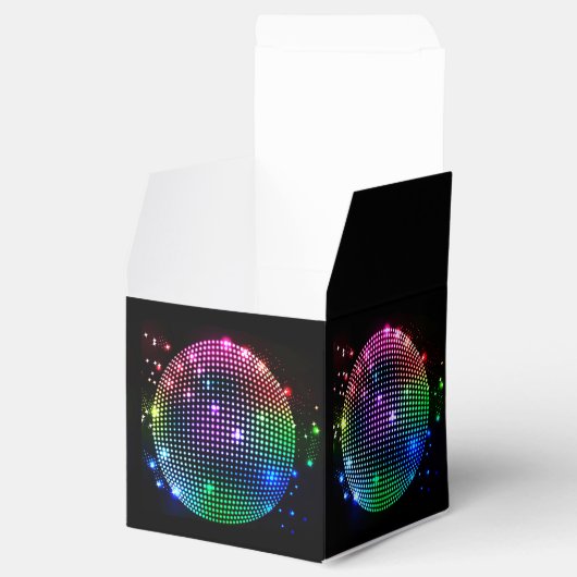 Farbenfrohe Disco Ball - Geschenk/Gastgeschenk Box Geschenkschachtel (Geöffnet)