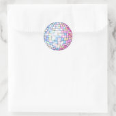 Farbenfrohe Disco Ball Klassischer Rundaufkleber Runder Aufkleber (Tasche)