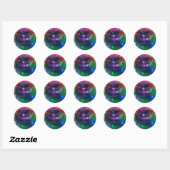Farbenfrohe Disco Ball Round Sticker (Blatt)