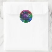 Farbenfrohe Disco Ball Round Sticker (Tasche)