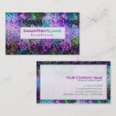 Farbenfrohe Disco Glitzer Beauticikarte Visitenkarte (Vorne/Hinten)