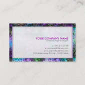 Farbenfrohe Disco Glitzer Beauticikarte Visitenkarte (Rückseite)