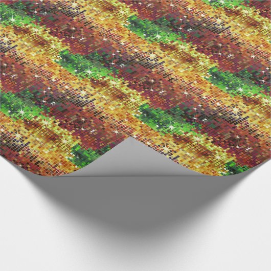 Farbenfrohe Disco Glitzer & Glitzern Muster 2 Geschenkpapier (Ecke)